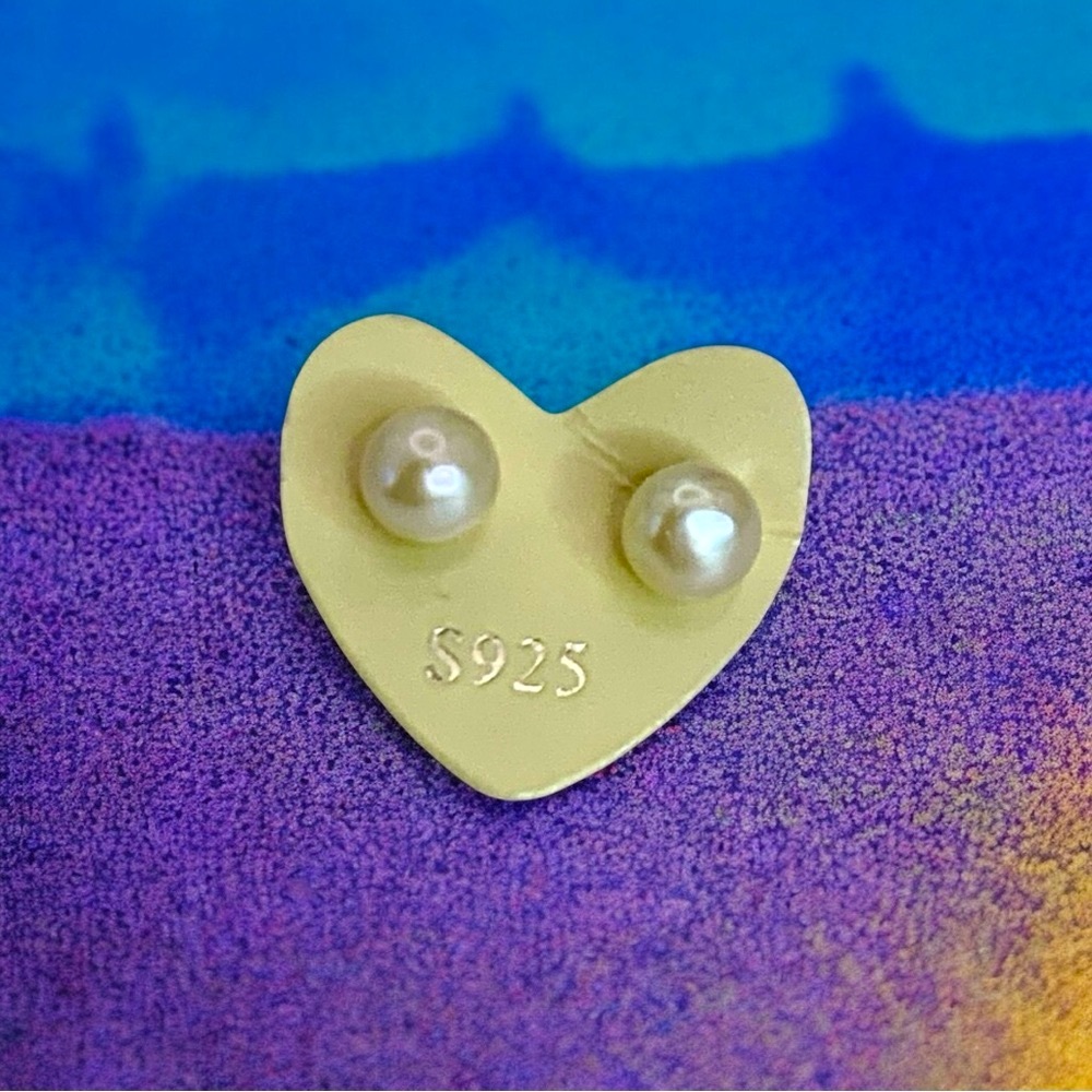 Pearls Natural 5 mm 925 Sterling Post Stud Earrings - Picture 1 of 4